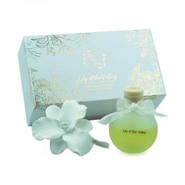 Ceramic Flower Diffuser Giftset - Lily of Valley