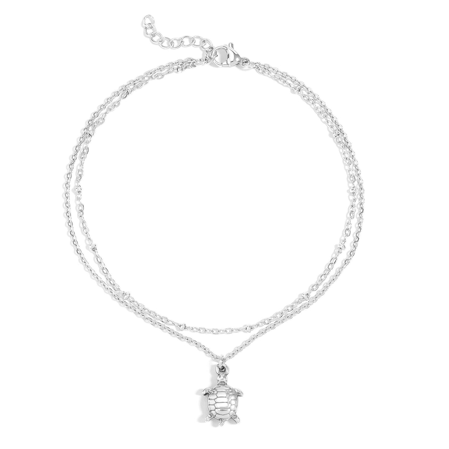 18K Gold PVD Stainless Steel Sea Turtle Charm Anklet