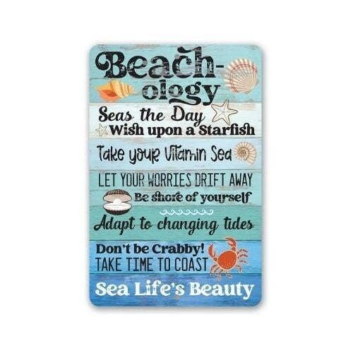 Beachology Sea Life's Beauty - Metal Sign