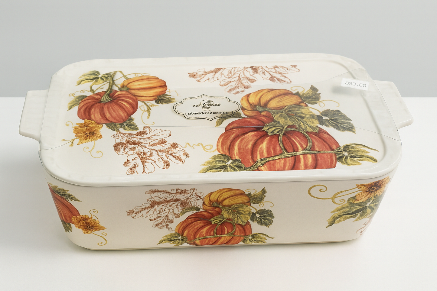 3 in 1 Oven Safe Lidded Baker Pumkin Design
