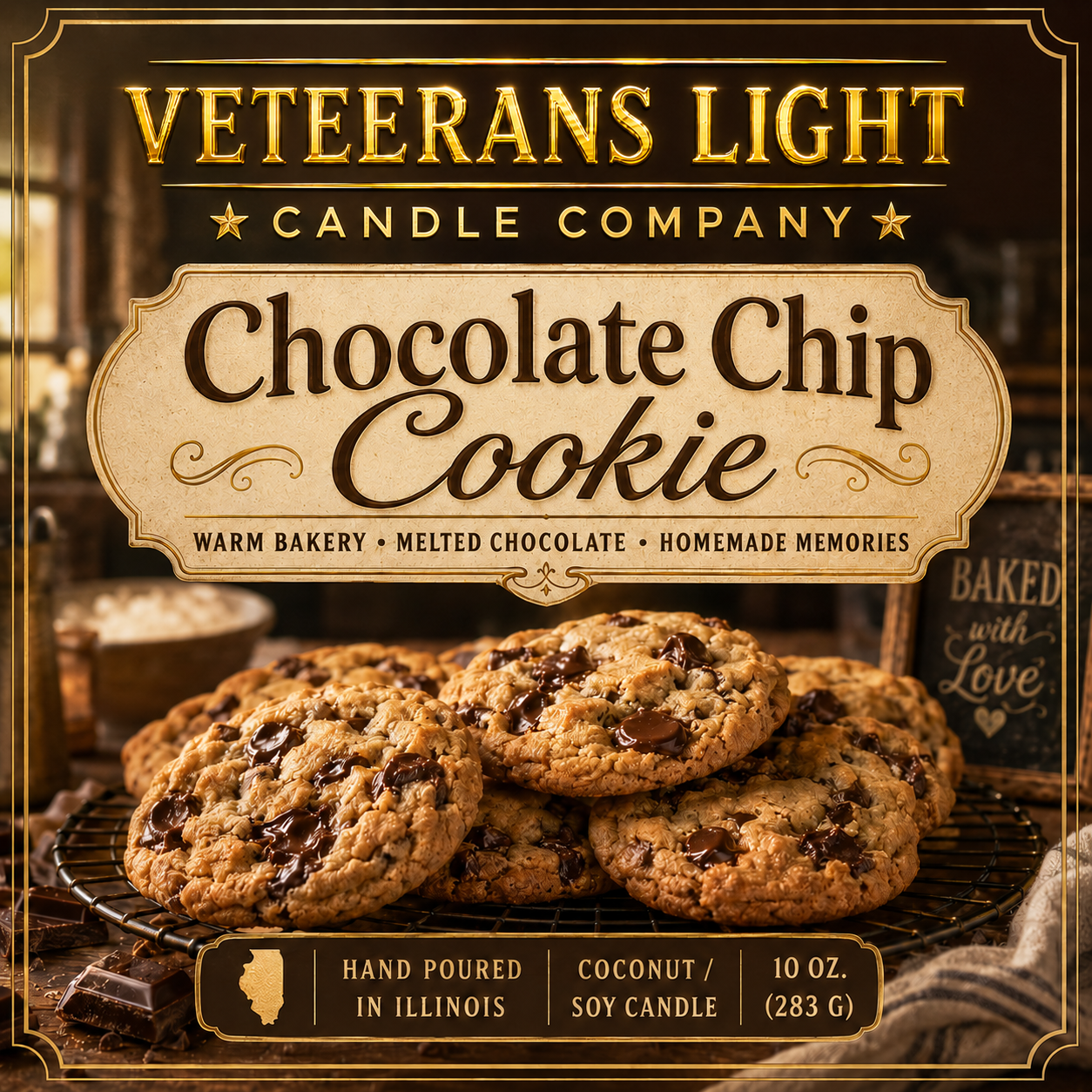 Chocolate Chip Cookie Candle | Fresh Baked Cookie Scent