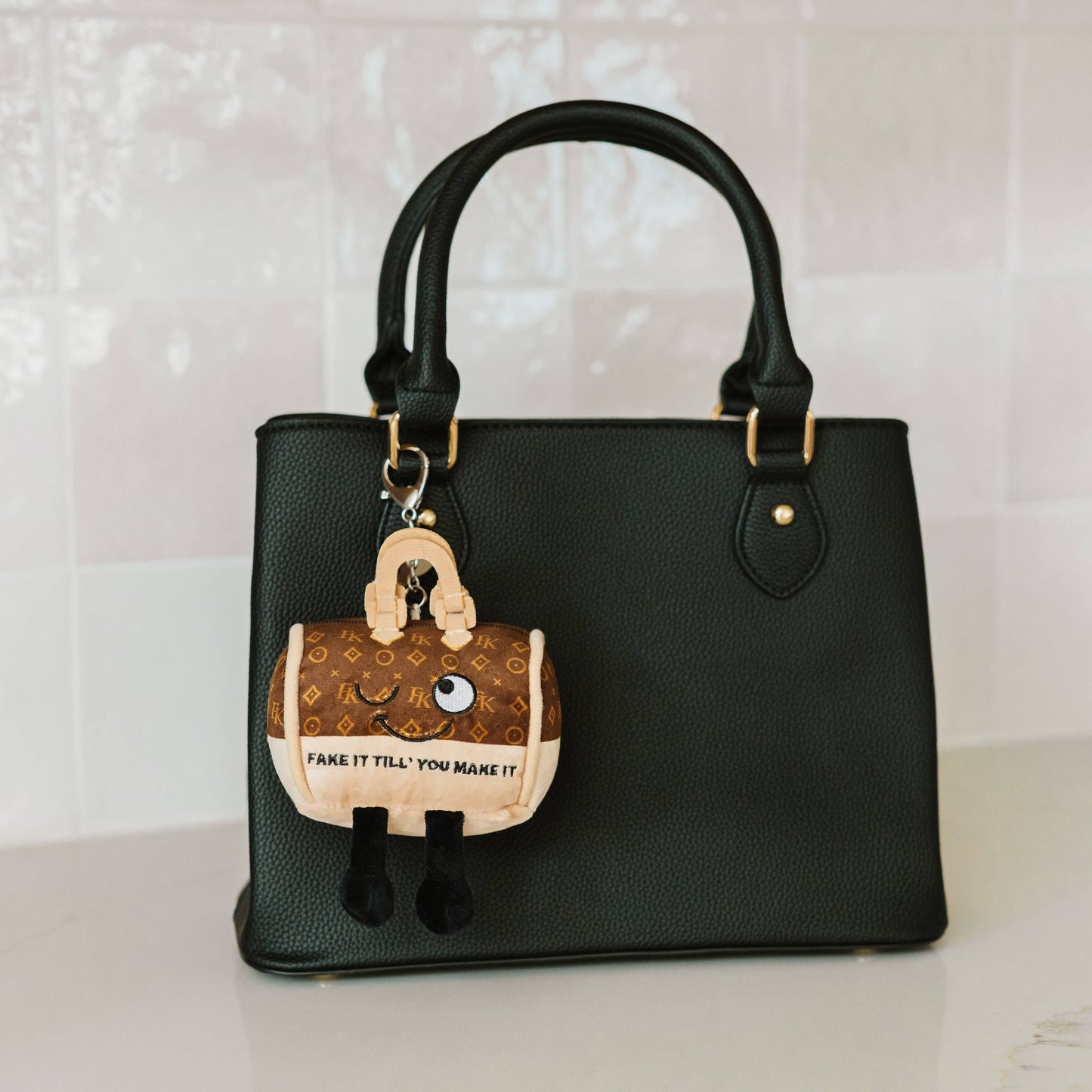 Handbag "Fake It" Plush Bag Charm Soft Toy Funny Cute Gift
