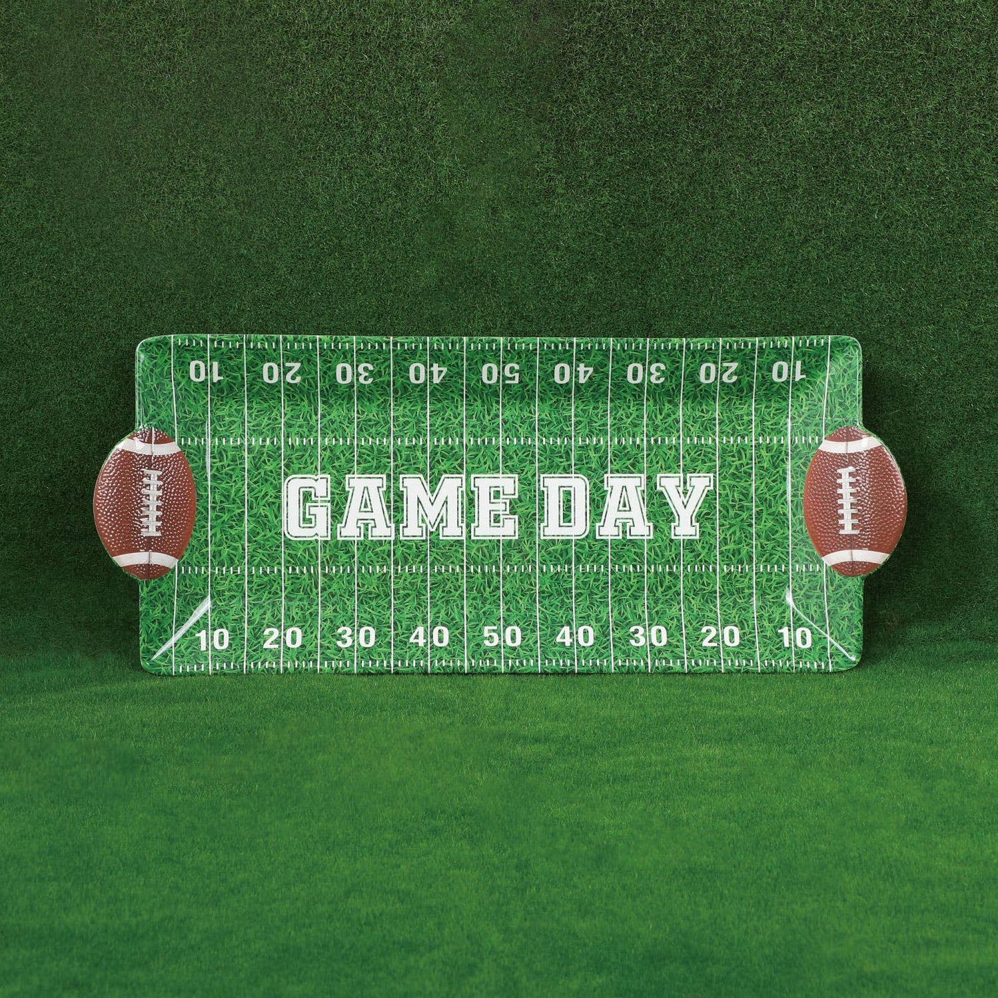 Football-Themed 16" Melamine Rectangle Tray