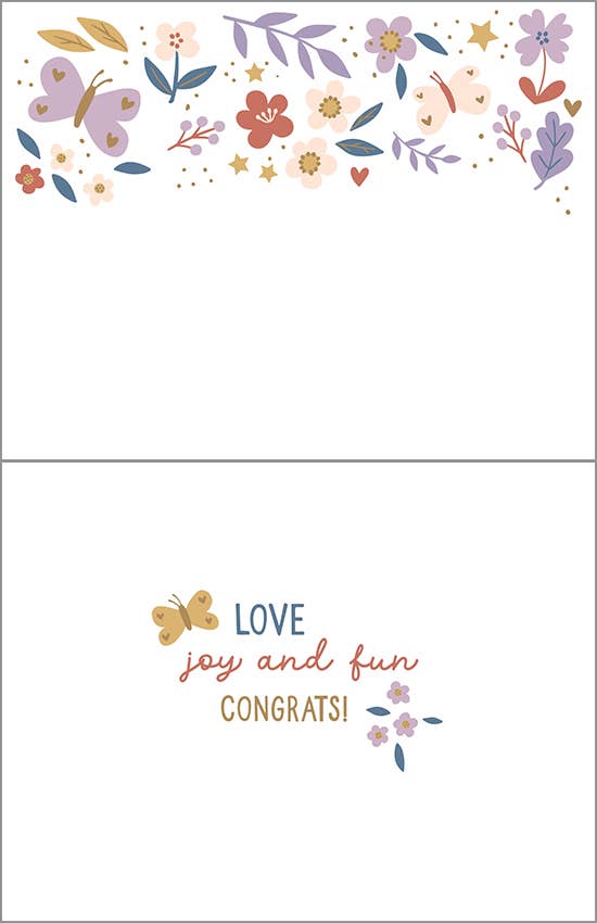 Baby Card - Baby Girl Flowers