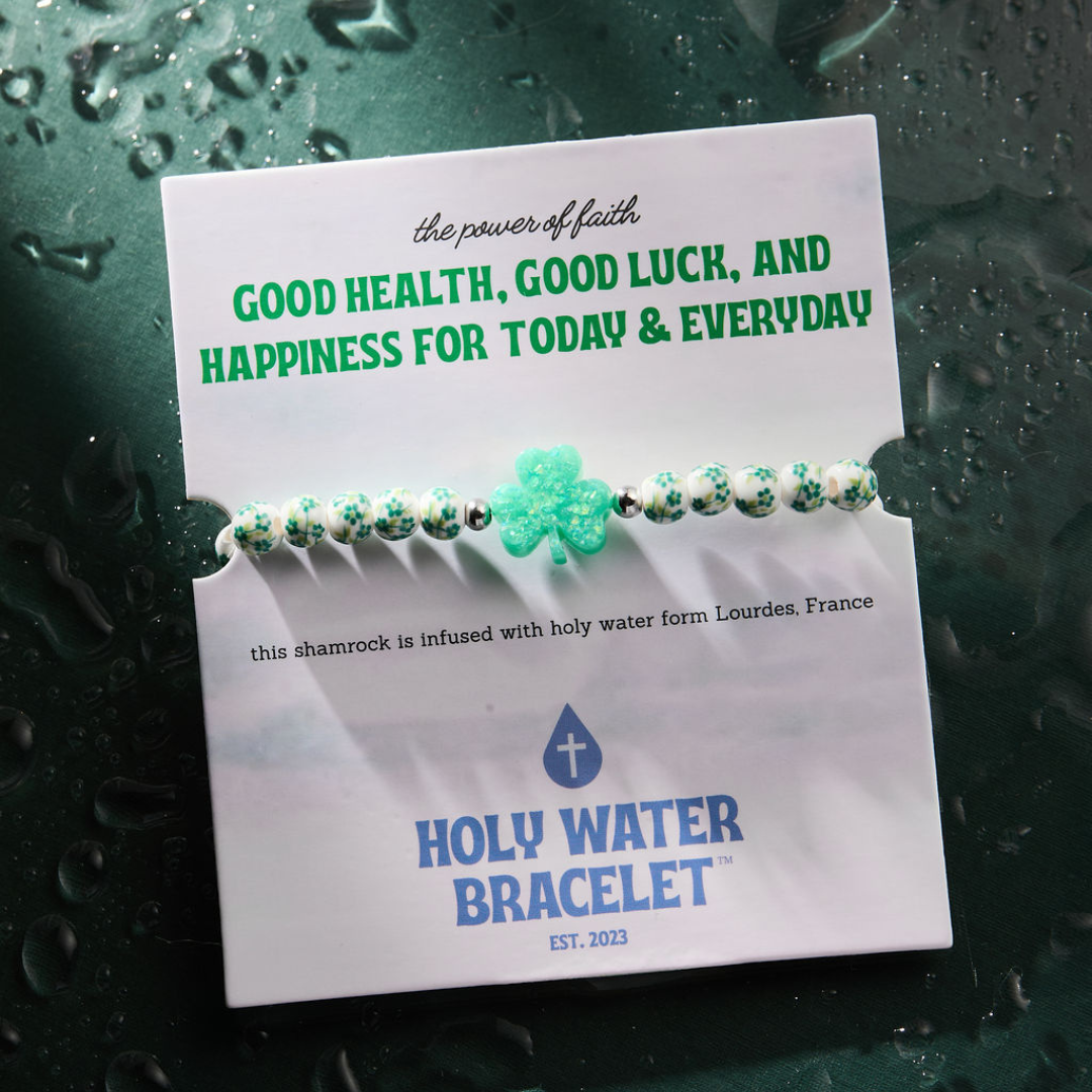 HOLY WATER PORCELAIN SHAMROCK BRACELET