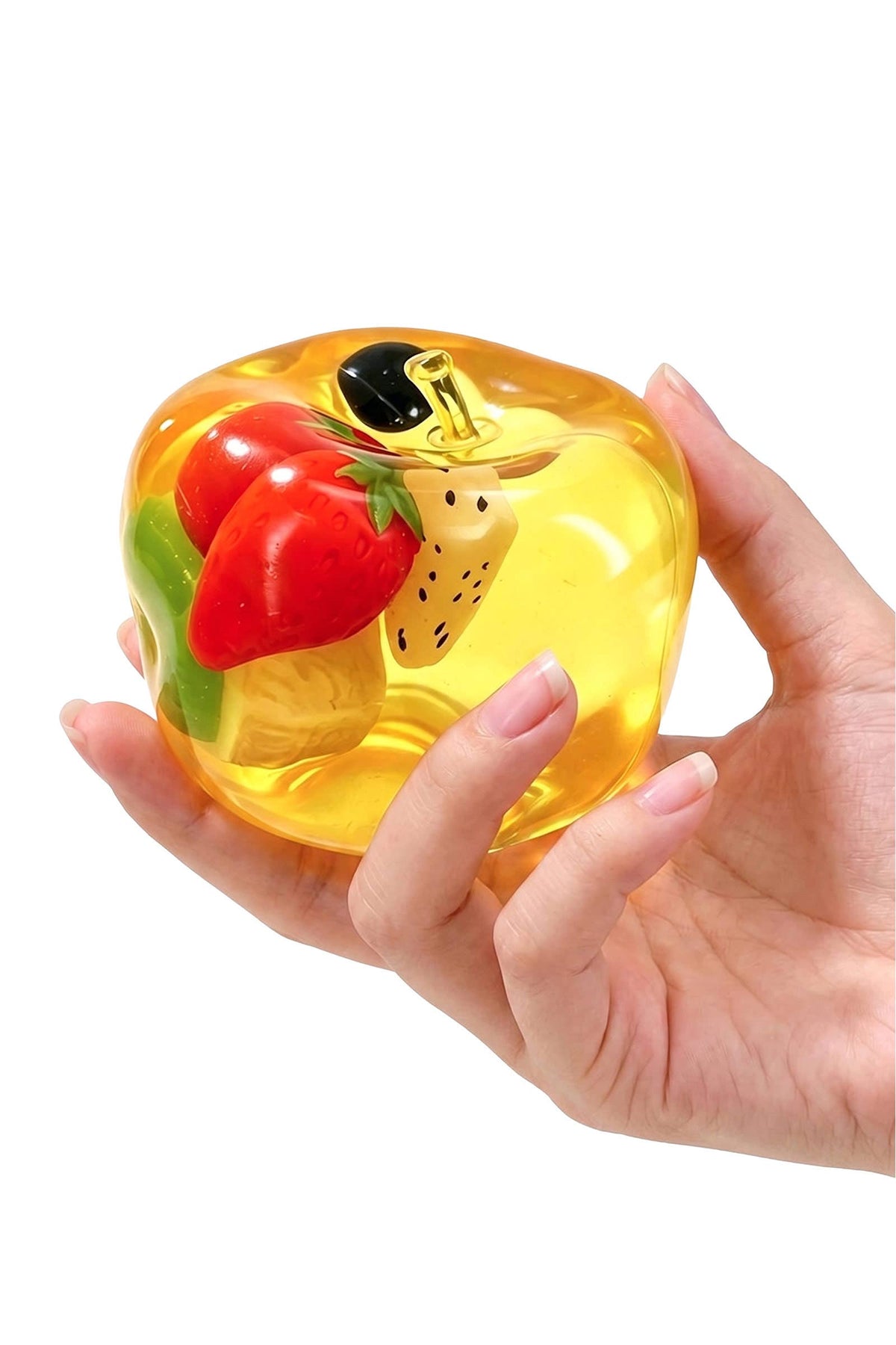 3 Inch Coconut Oil Jelly Apple Fruit Zero Rebound Squishy