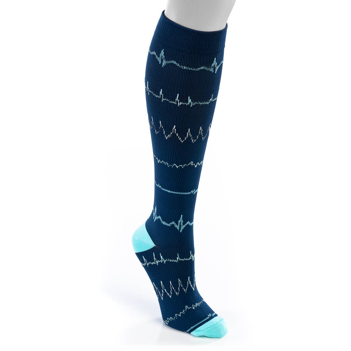 Navy Rhythm Compression Nurse Socks