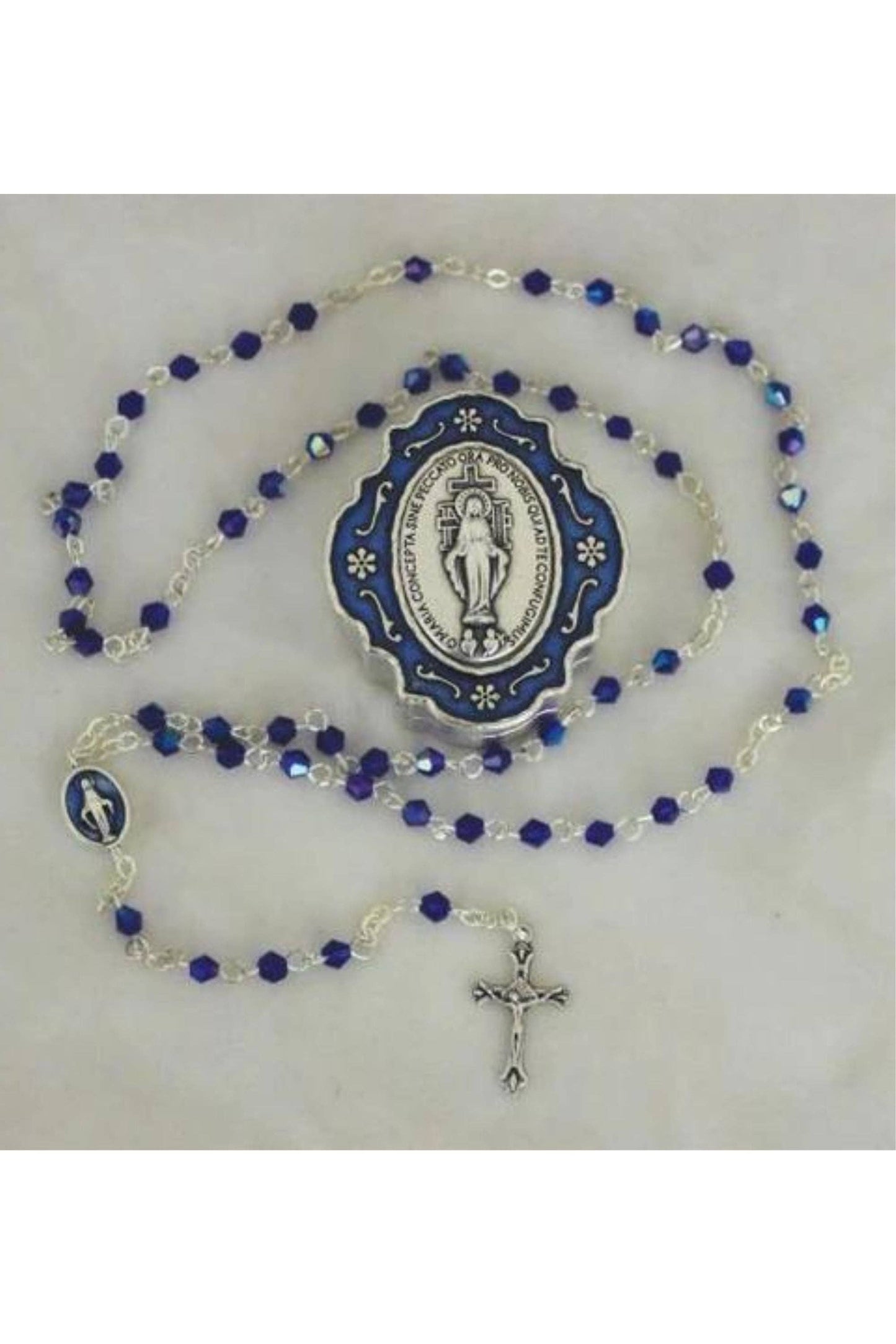 Miraculous Medal Rosary and Box 14"