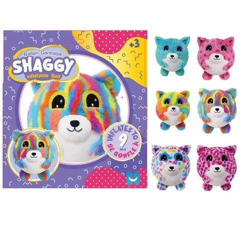 9" Plush Inflatable Pets Ball - 6 Assorted Styles