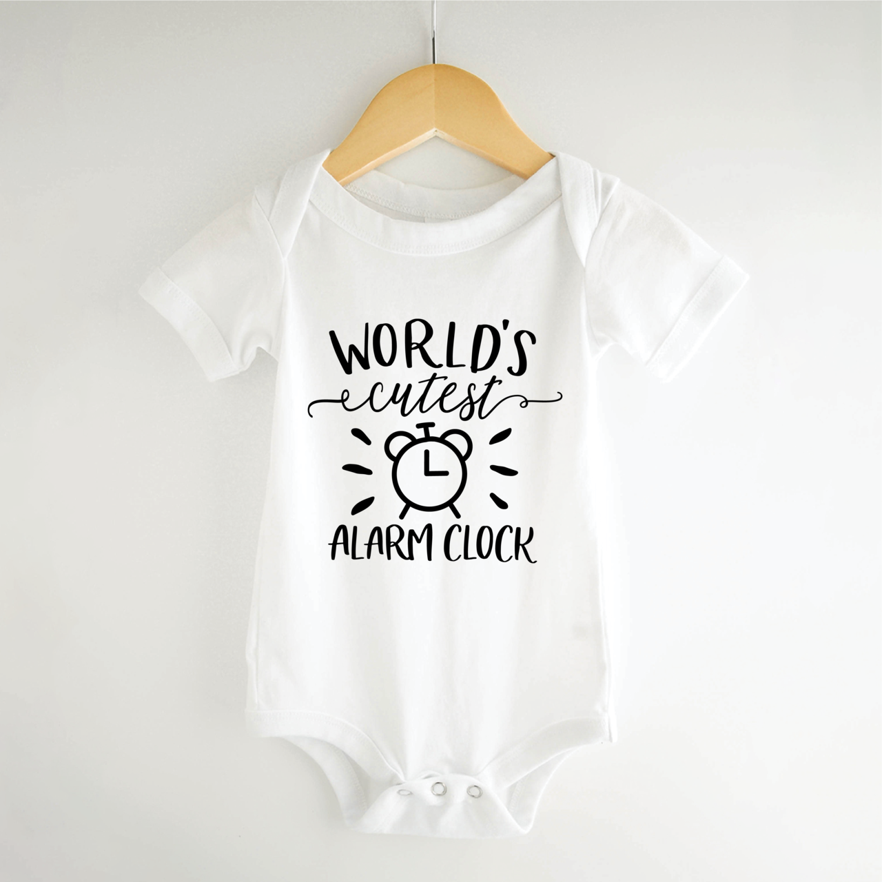 World's Cutest Alarm Clock, Funny Baby Onesie