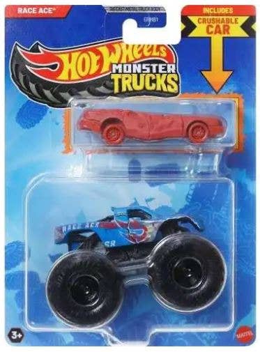 Mattel Hot Wheels Monster Truck 1:64 with Crushable Car