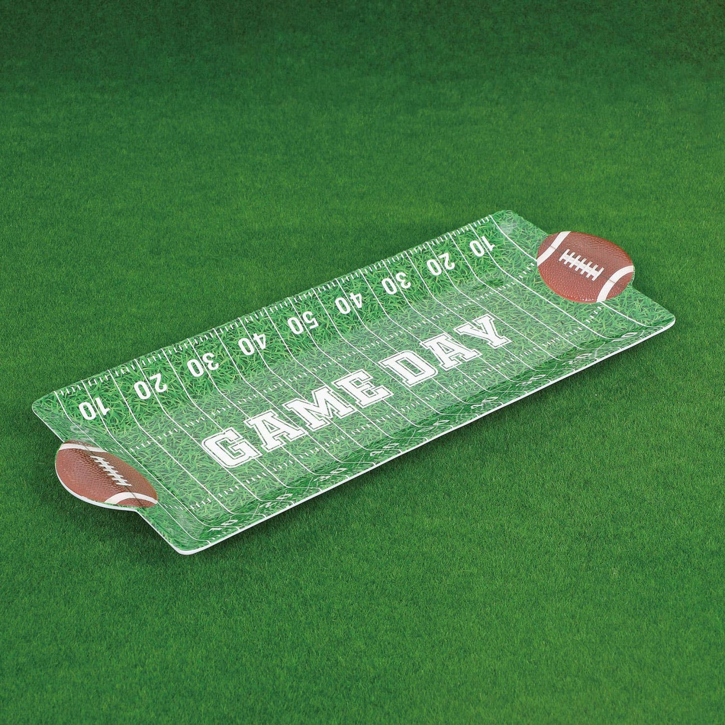 Football-Themed 16" Melamine Rectangle Tray
