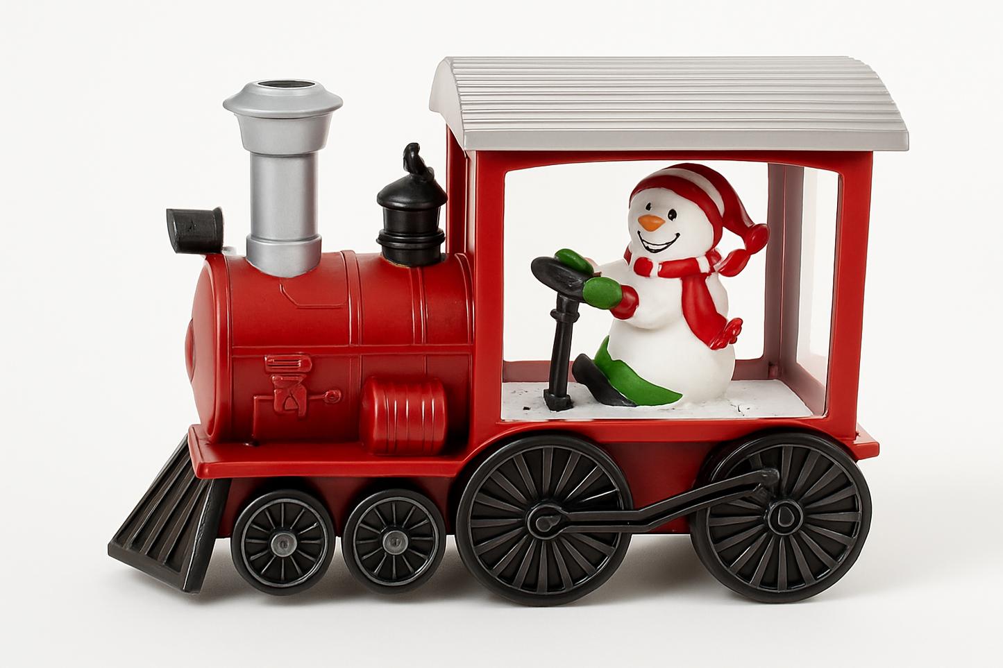3" Lighted Train Engine Santa, Snowman, Reindeer Ornament