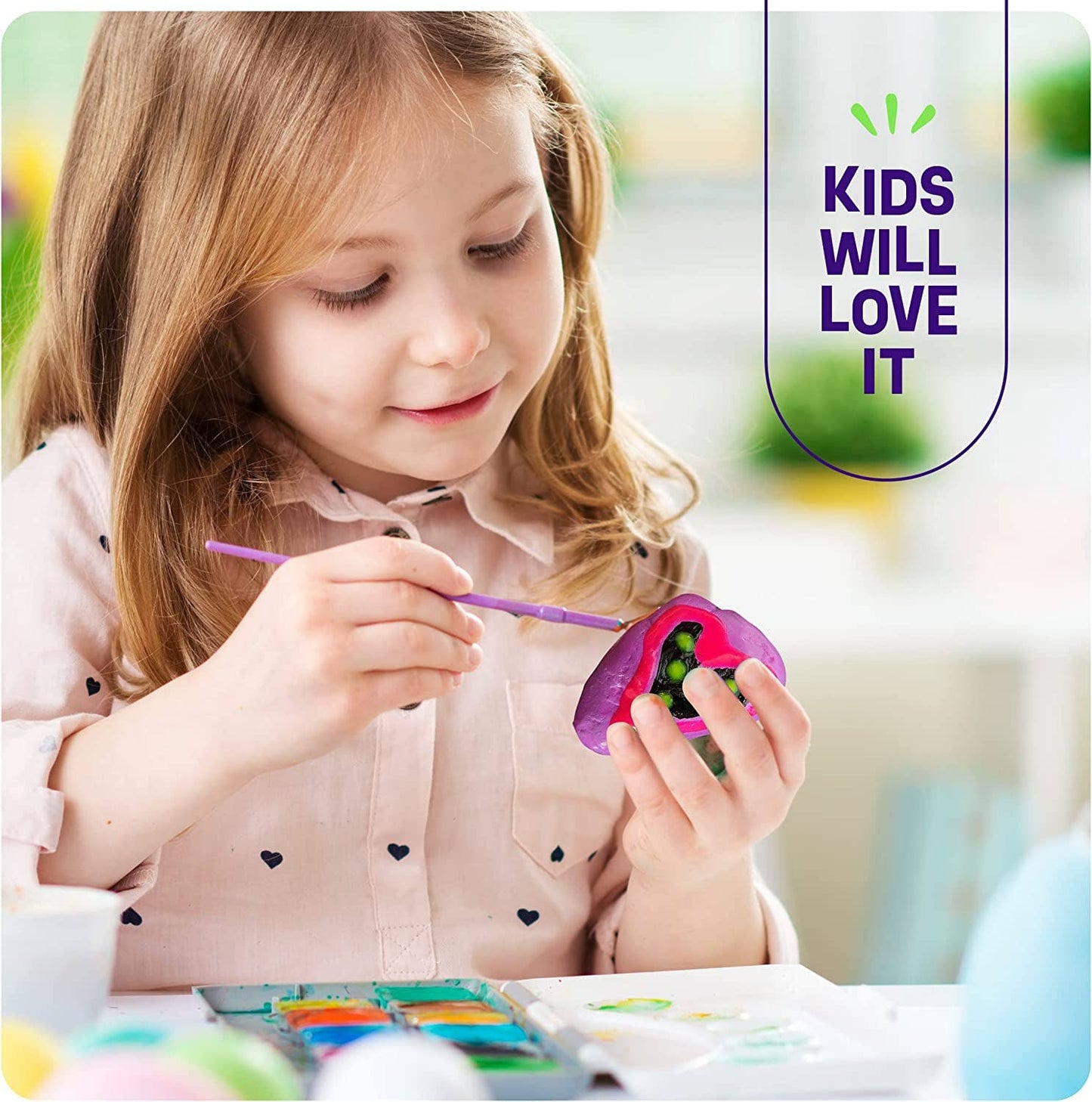 Kids Rock Painting Kit - Glow in The Dark - Arts & Crafts