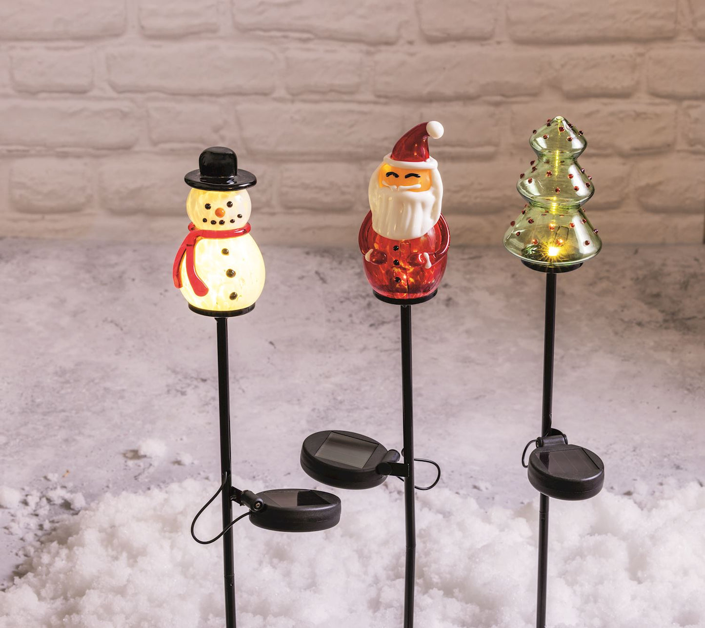 Christmas lightup garden stakes