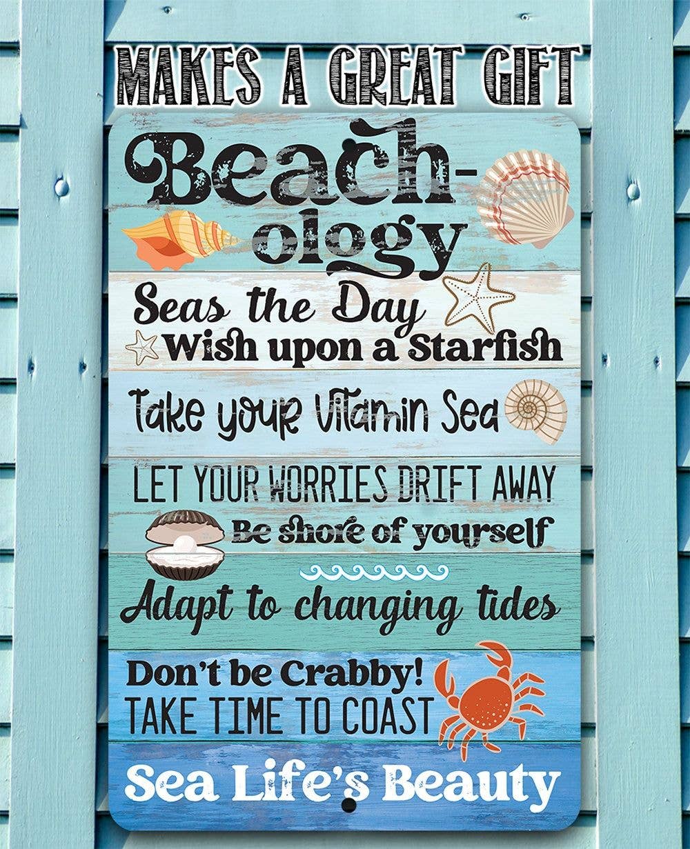 Beachology Sea Life's Beauty - Metal Sign