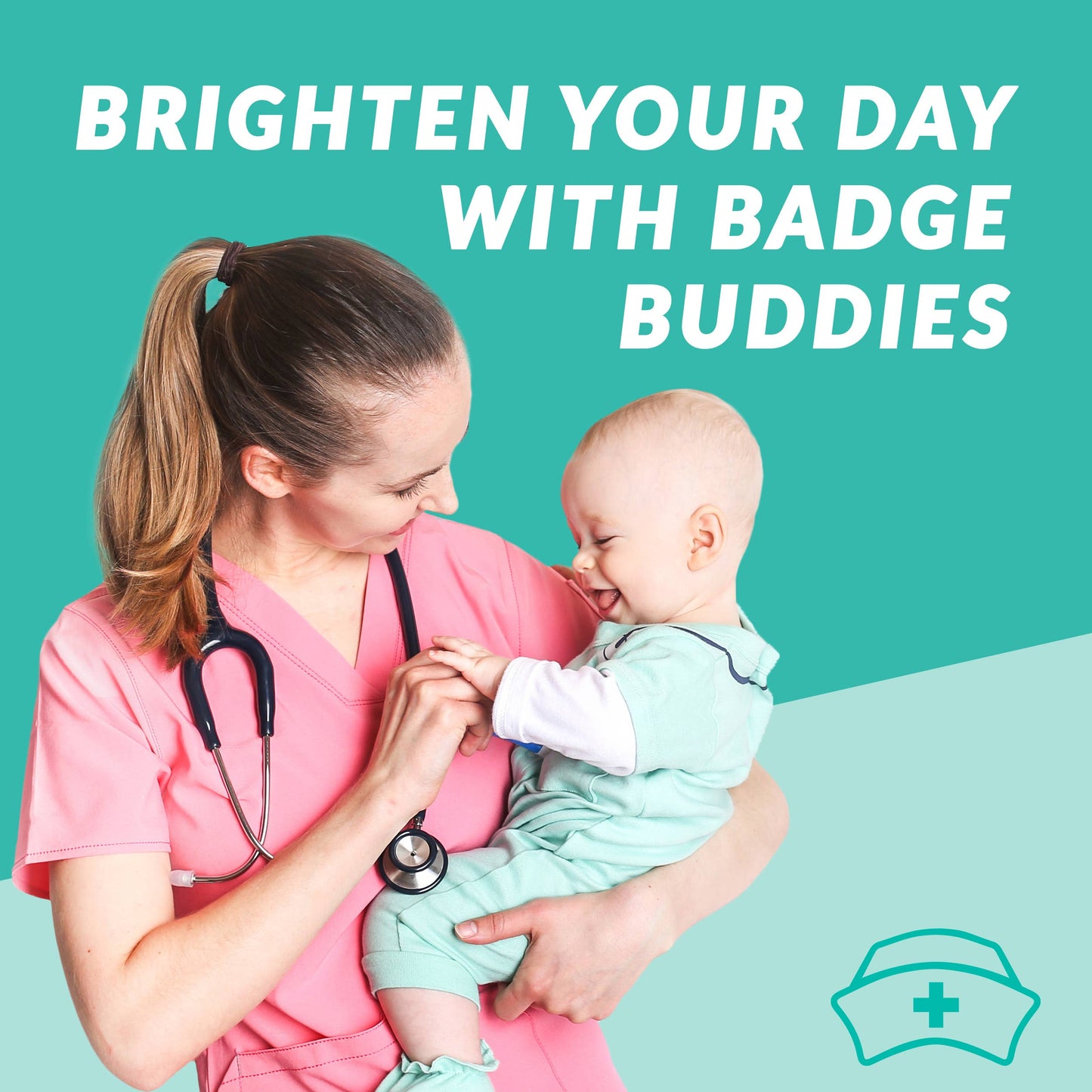 Blue Bowtie Bandage | Nurse Badge Reel Holder