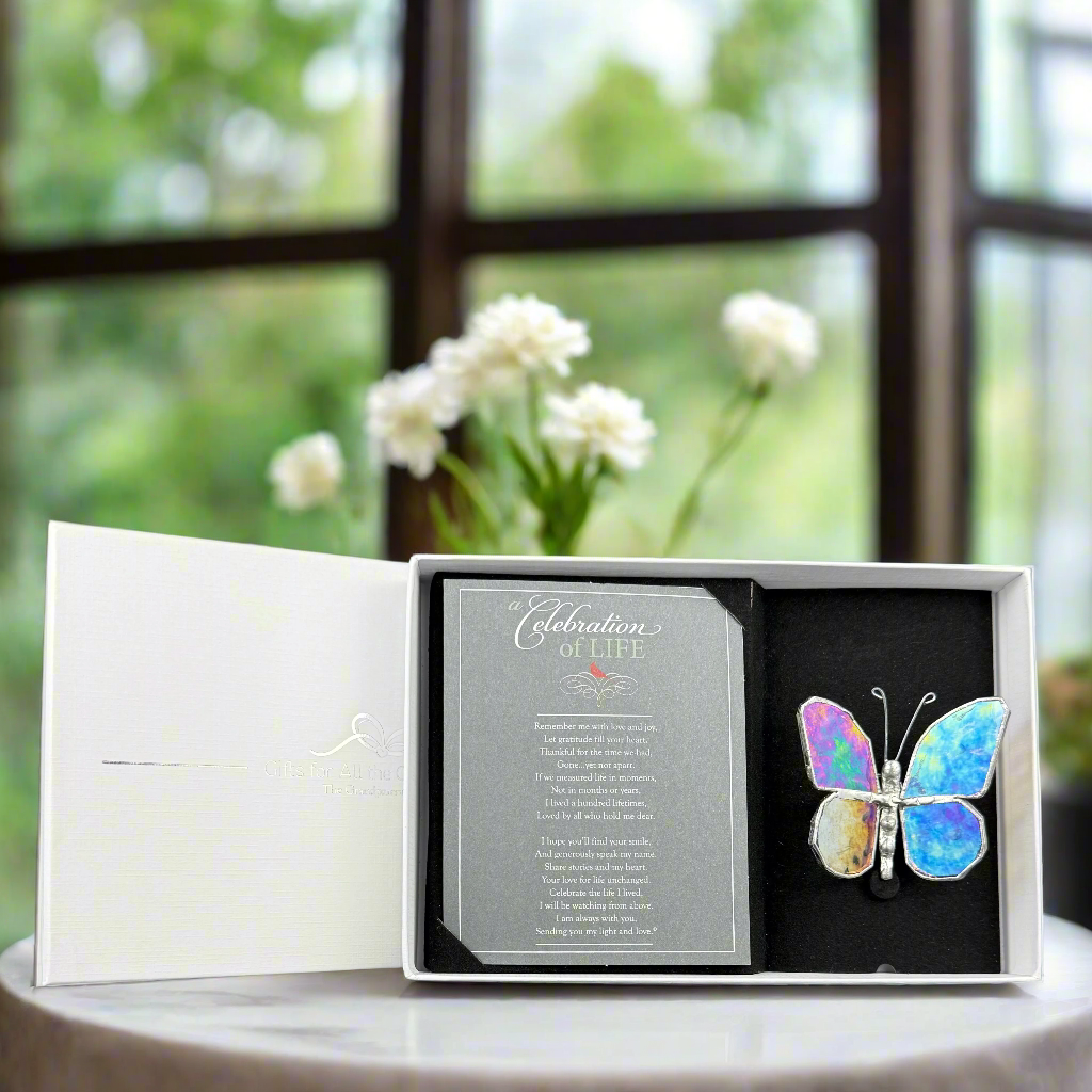 Celebration Of Life Gift: Sympathy Glass Butterfly