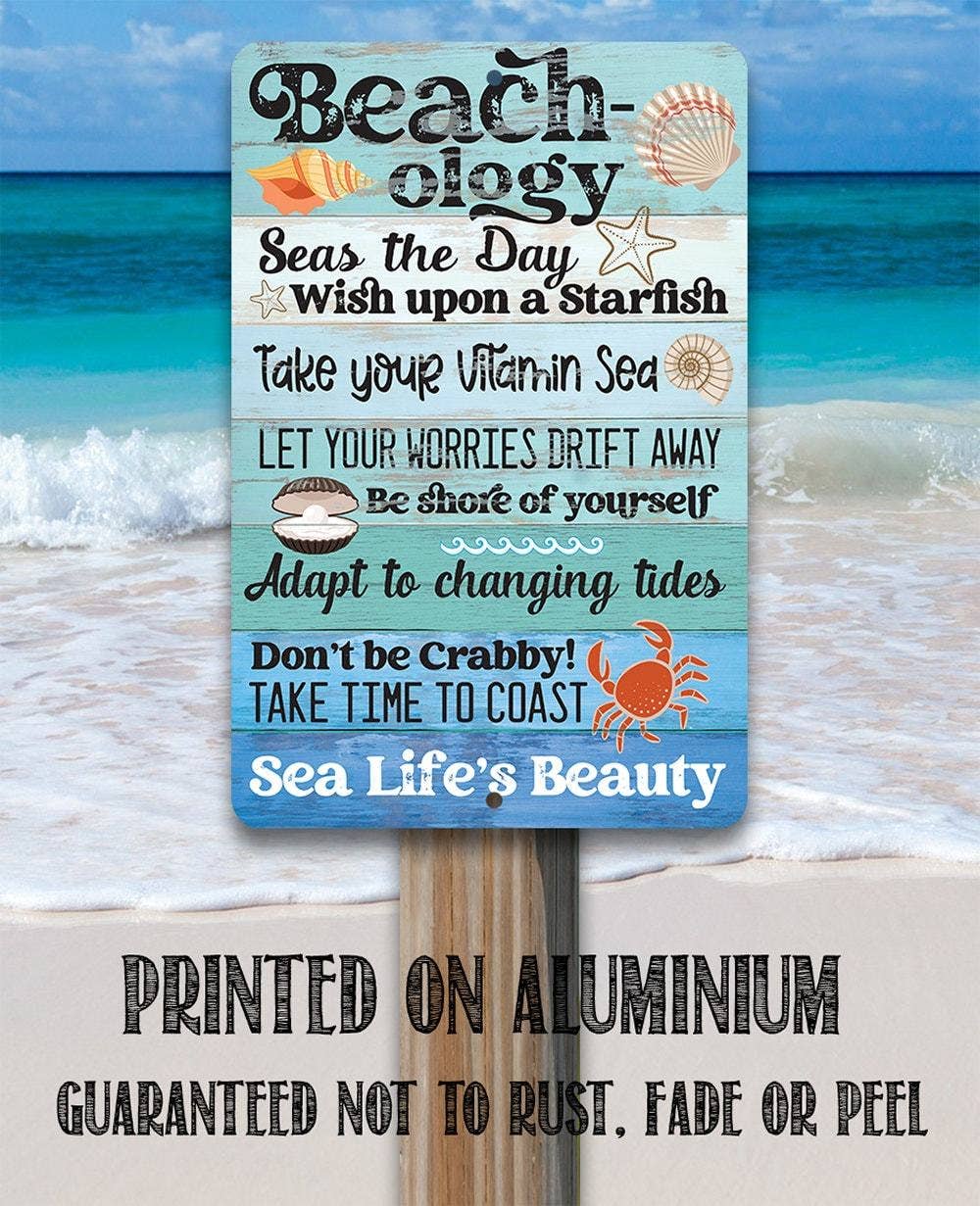 Beachology Sea Life's Beauty - Metal Sign