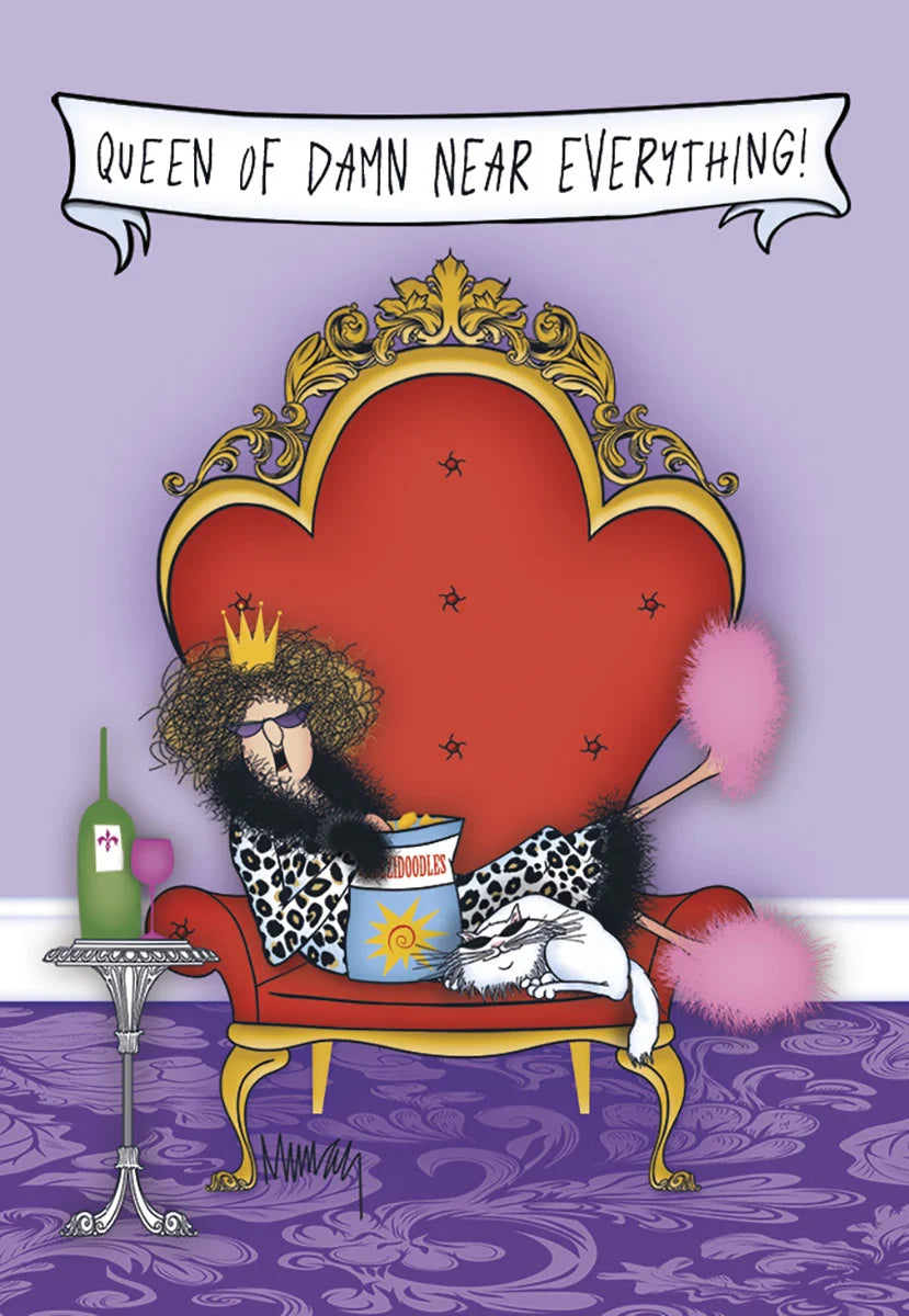 Trixie On Throne W/Crown & Slippers Magnet
