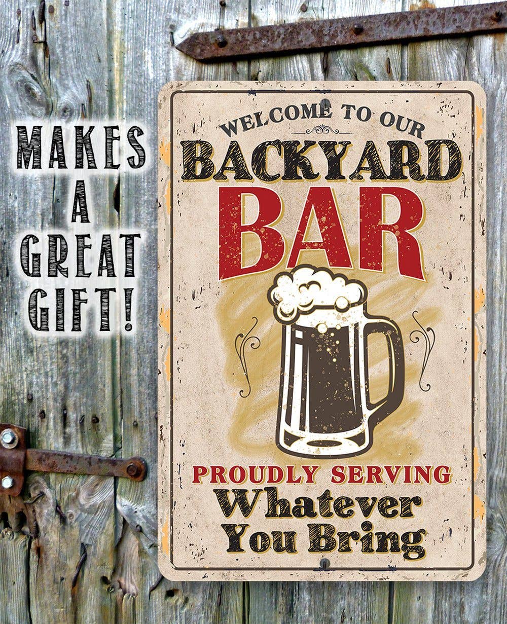 Backyard Bar - Metal Sign