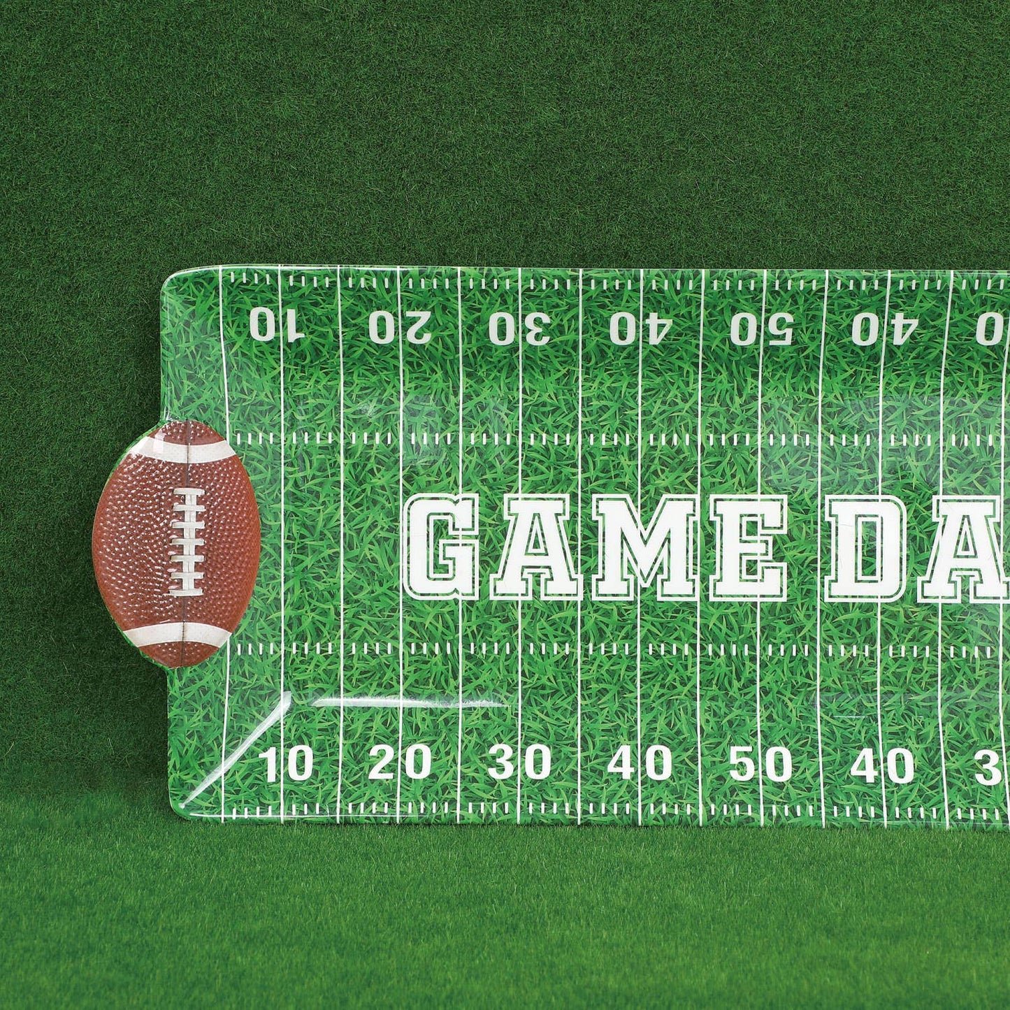 Football-Themed 16" Melamine Rectangle Tray