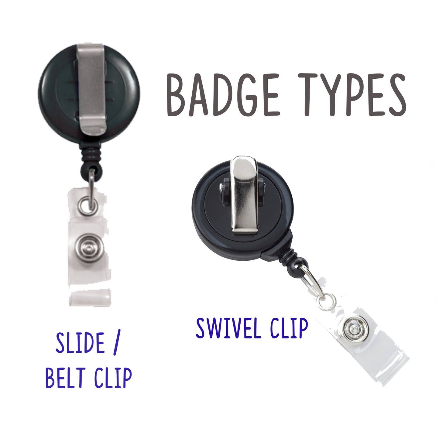 I Don't Know I Just Work Here Acrylic Retractable Badge Reel