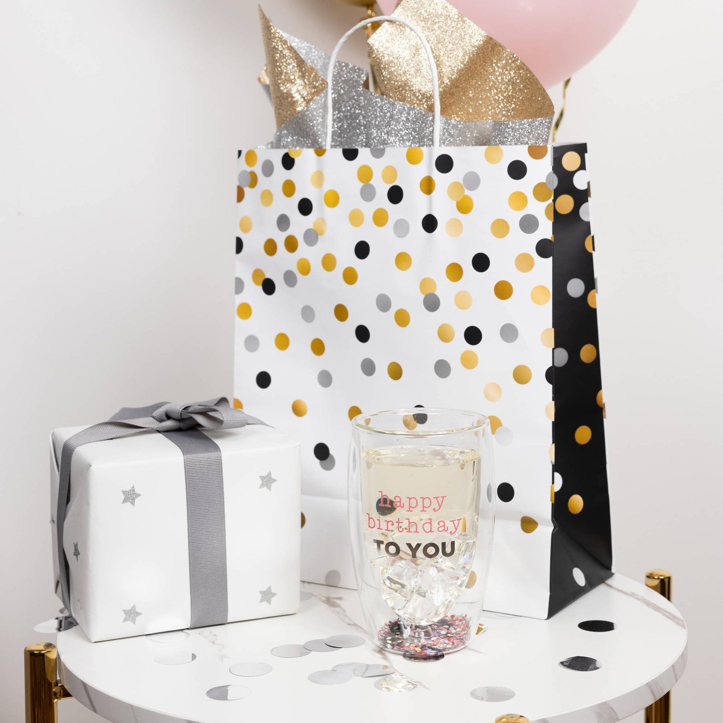 Happy Birthday - 14 oz Double-Walled Glass