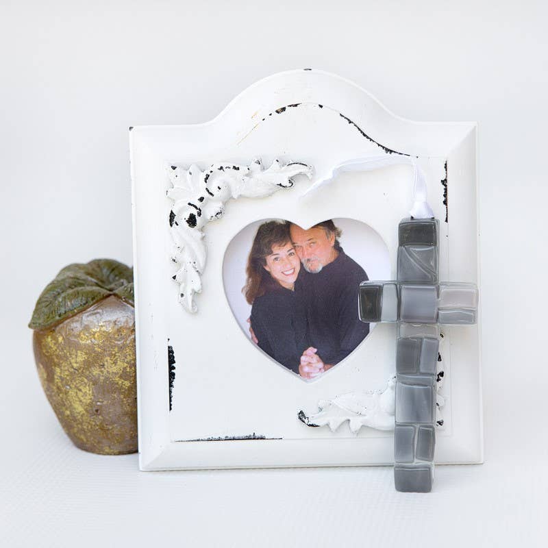 Godparent Gift USA Handmade Glass Cross