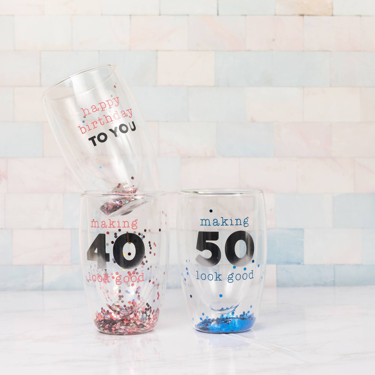 Happy Birthday - 14 oz Double-Walled Glass