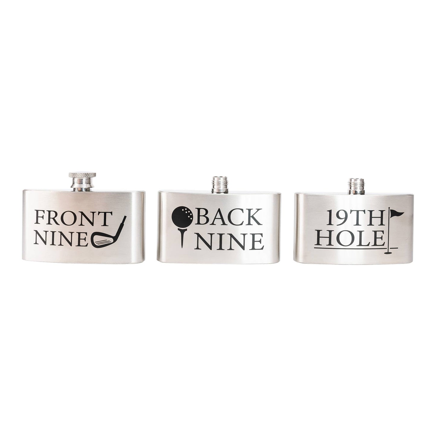 19th Hole Golfer's Flask | 3-Reservoir Golf Hip Flask