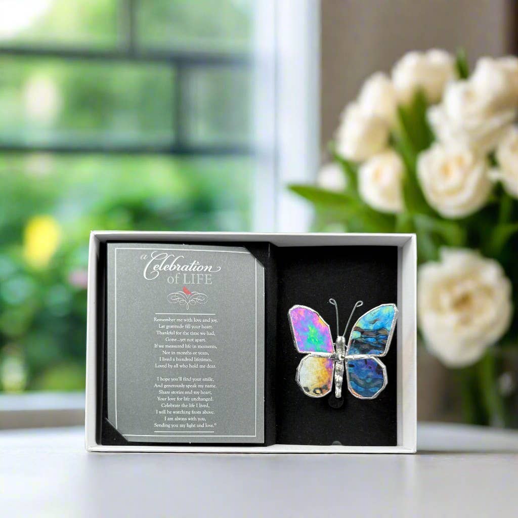Celebration Of Life Gift: Sympathy Glass Butterfly