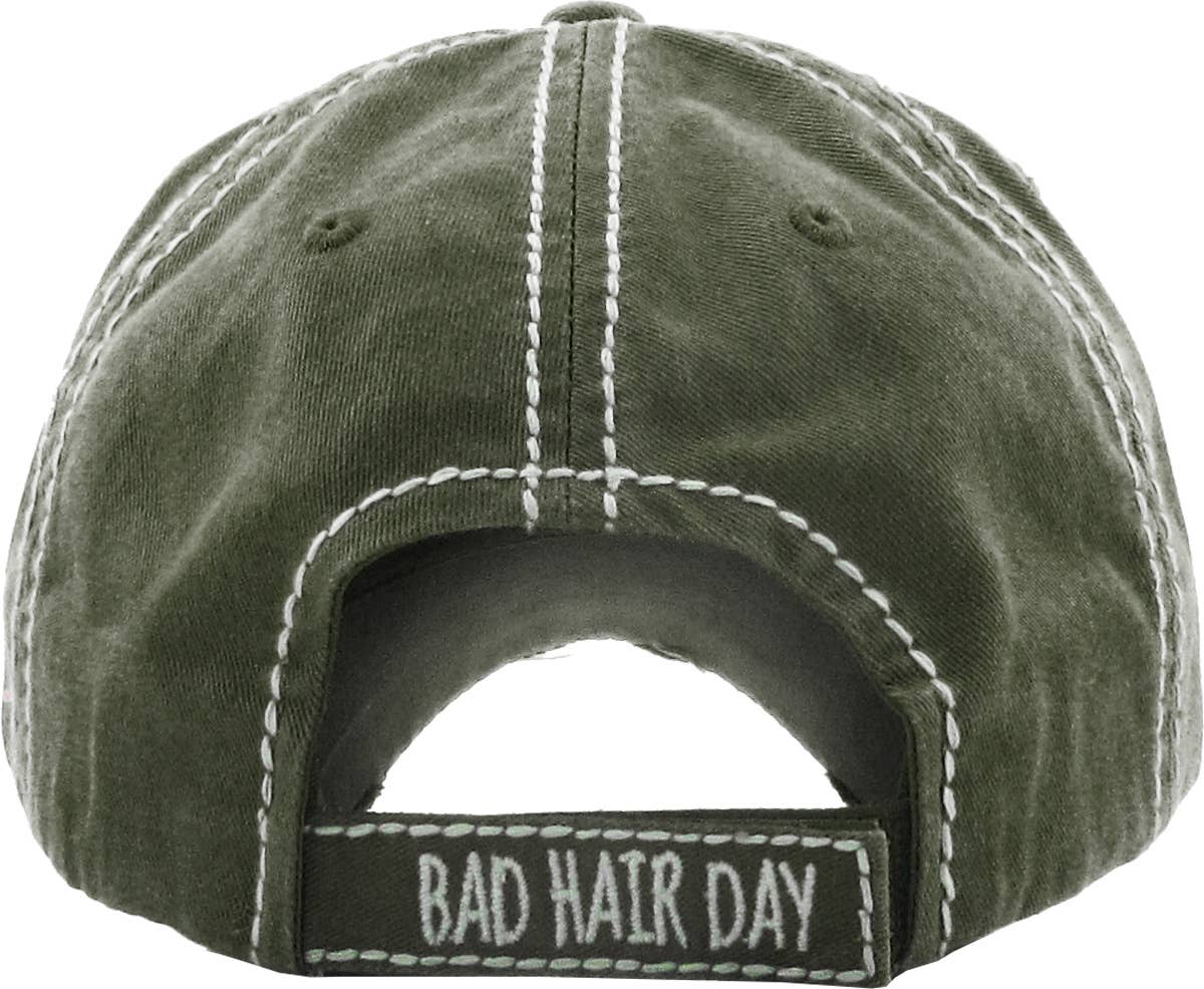 Bad Hair Day Washed Vintage Ball Cap