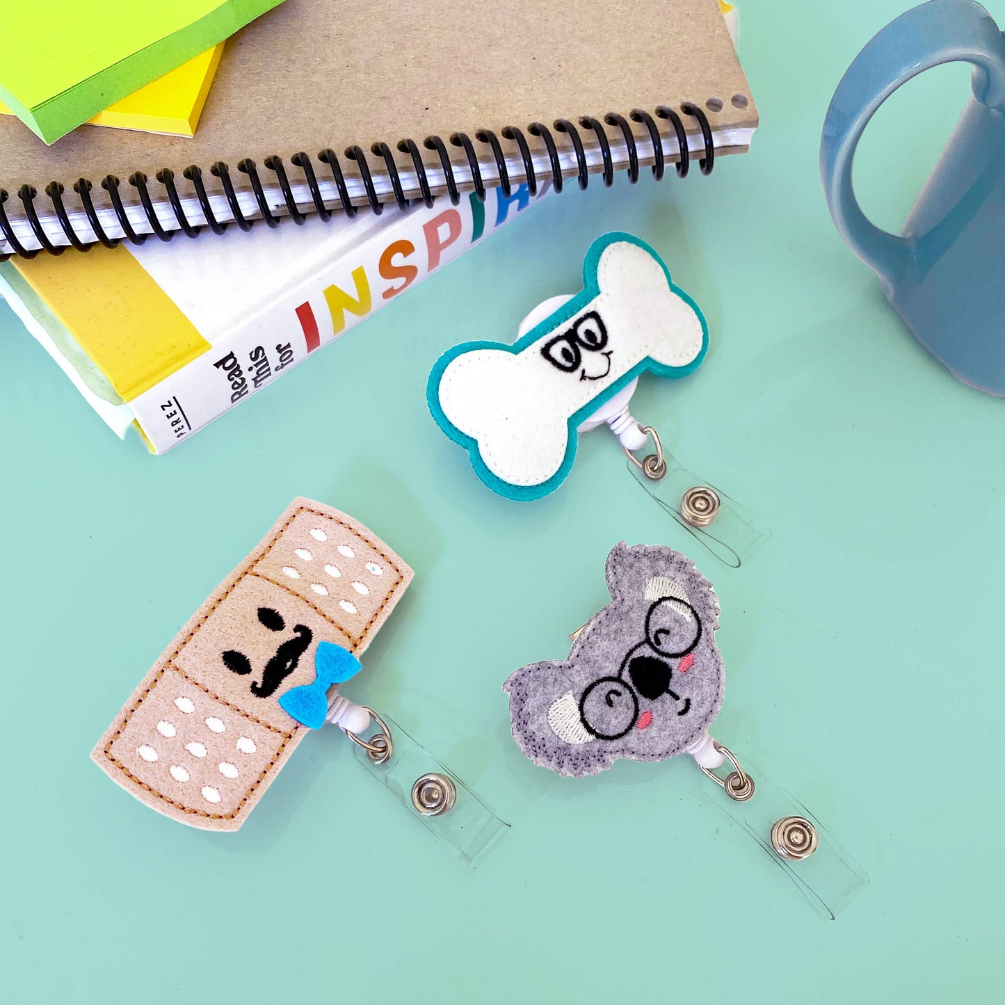 Blue Bowtie Bandage | Nurse Badge Reel Holder