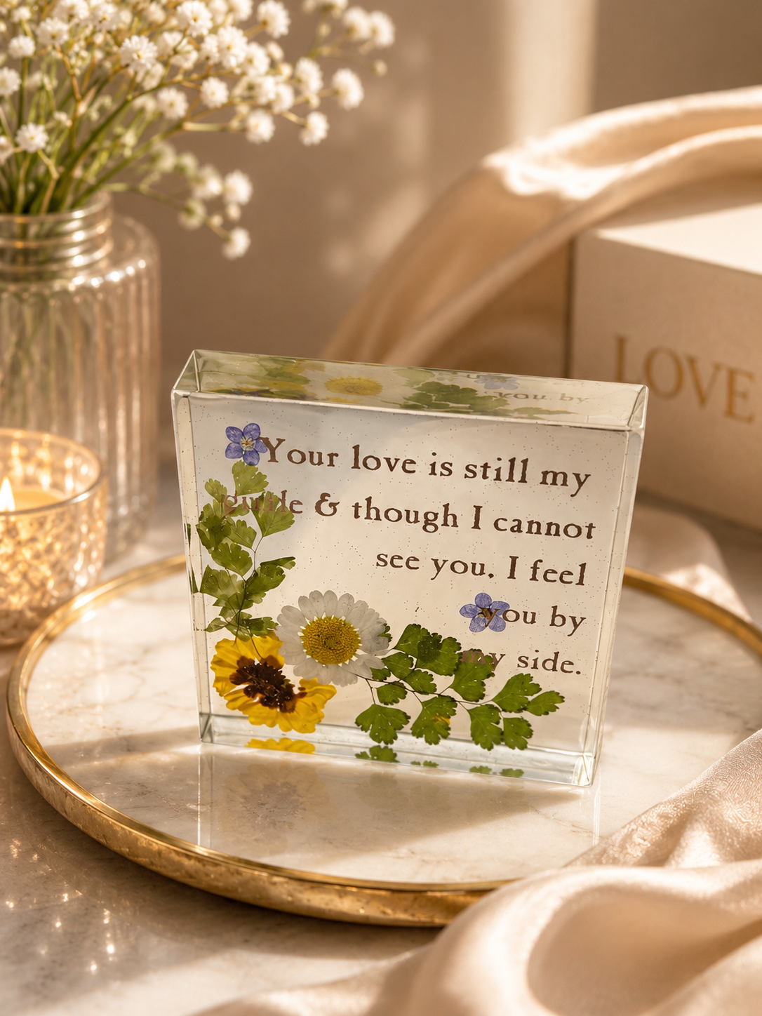 Always in My Heart Real Flower Blocks