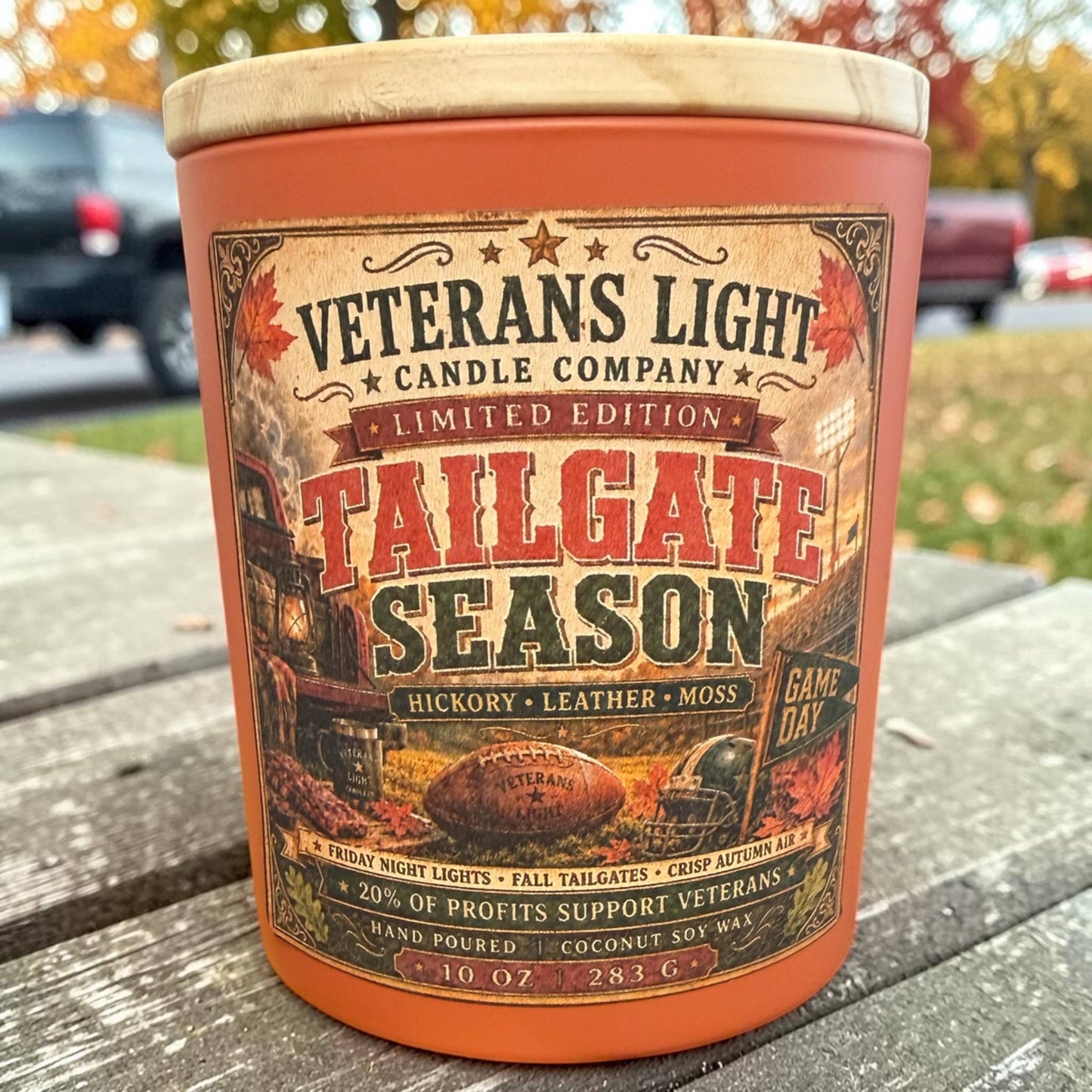 Tailgate Season| Hickory, Leather, Moss | Fall Football