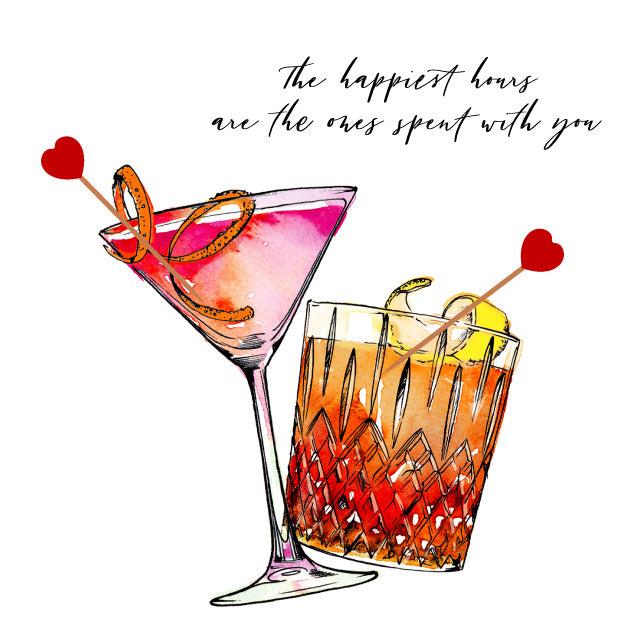 The Happiest Hours Anniversary Card