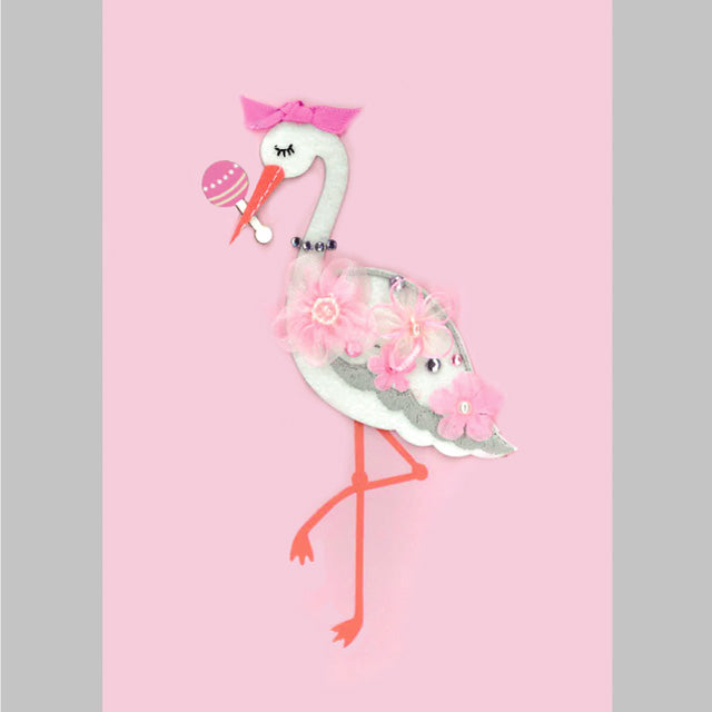 Pink Stork Card