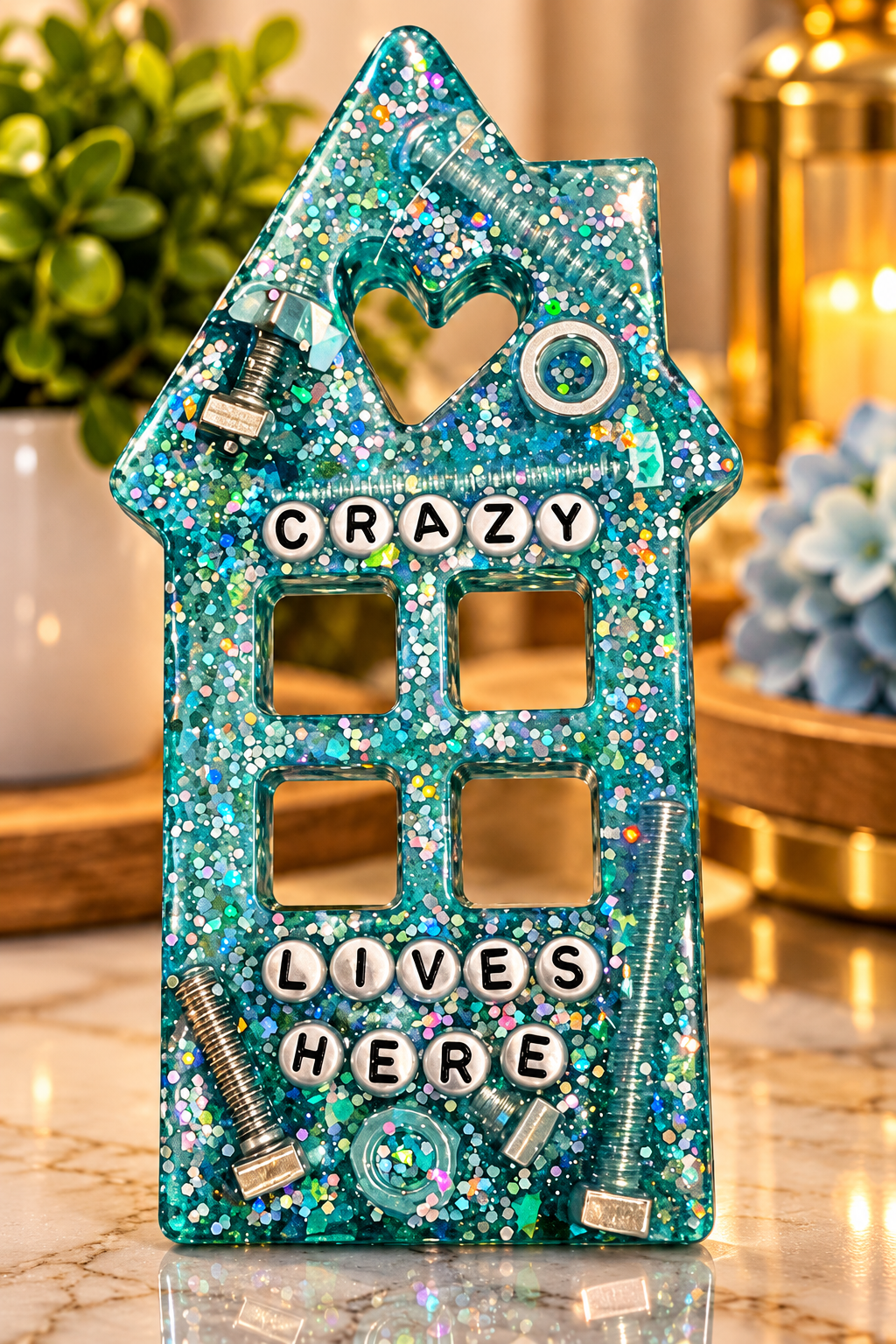 Crazy Lives Here sitter