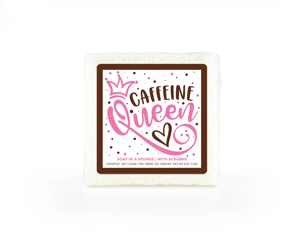 Caren Soap Sponge Caffeine Queen Espresso Scent Square