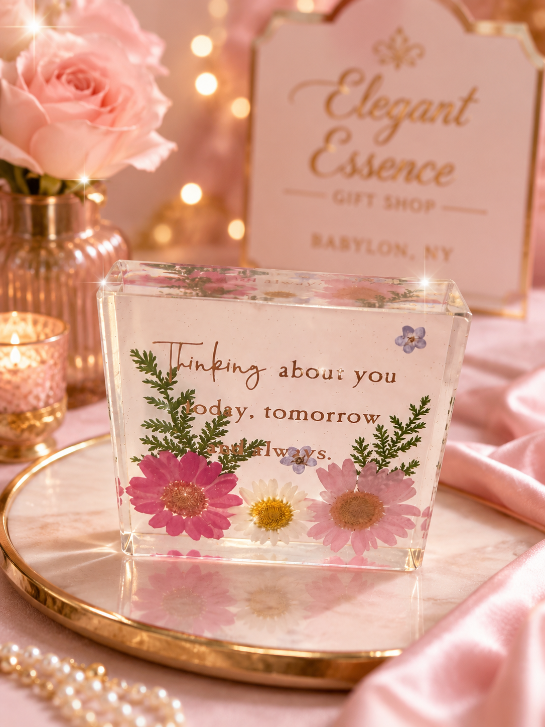 Always in My Heart Real Flower Blocks