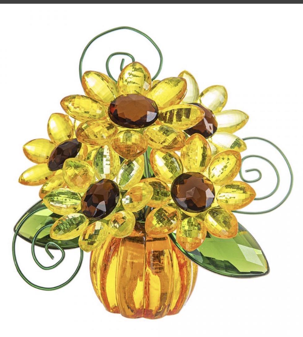 Pumpkin with sunflowers by by Ganz