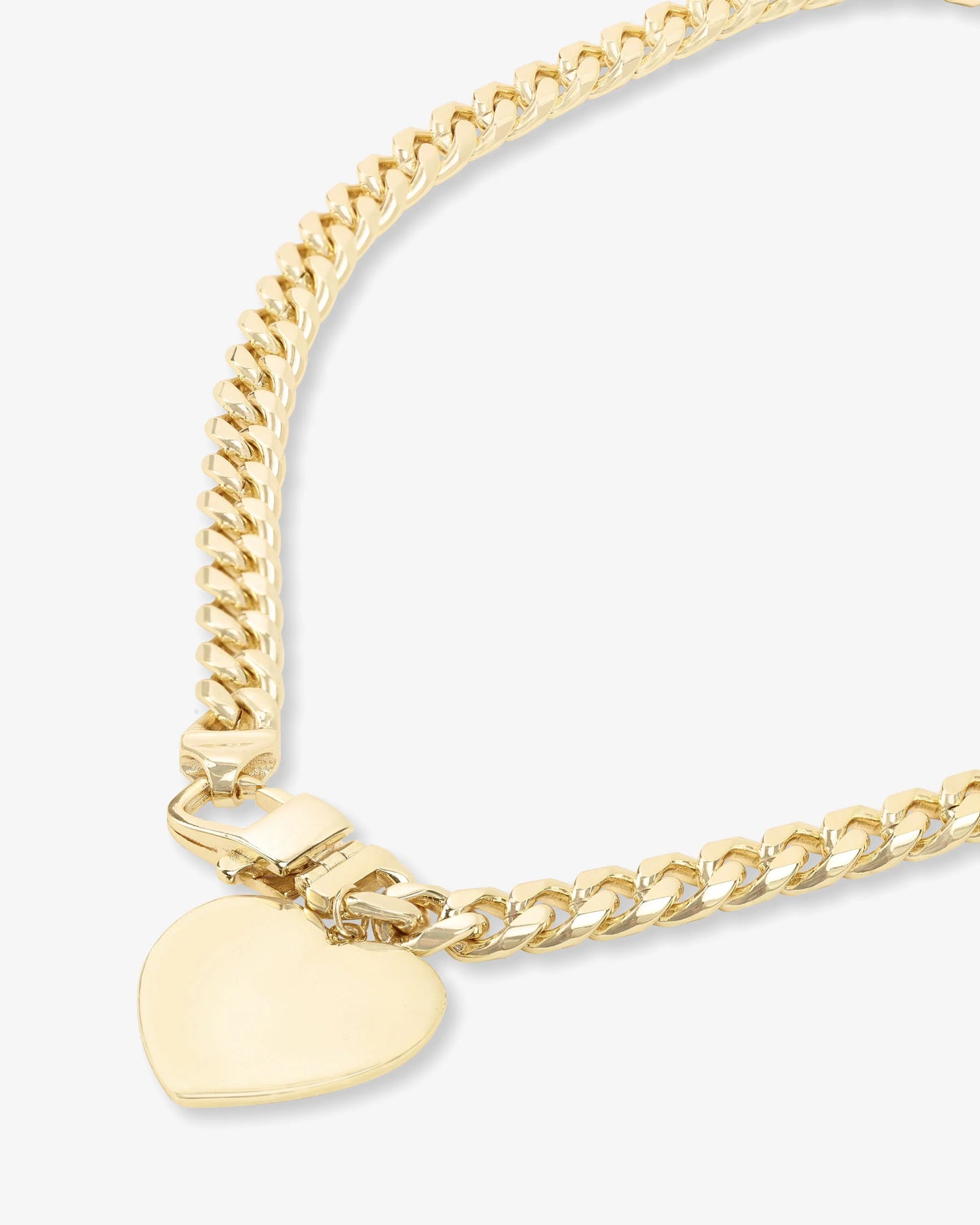 Julian XL Heart Cuban Chain Necklace 16'