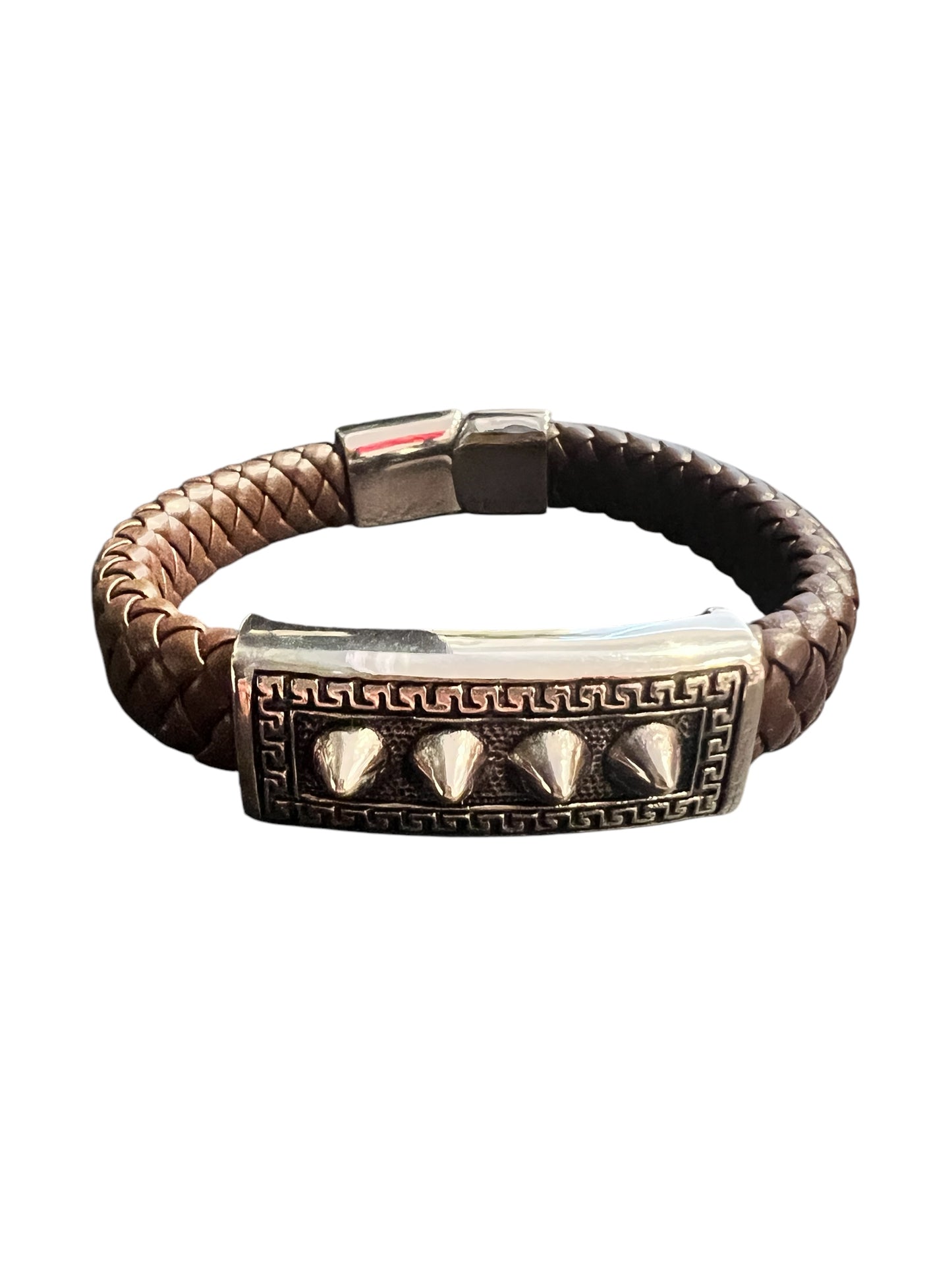 Men's Brown & Silver Bracelet