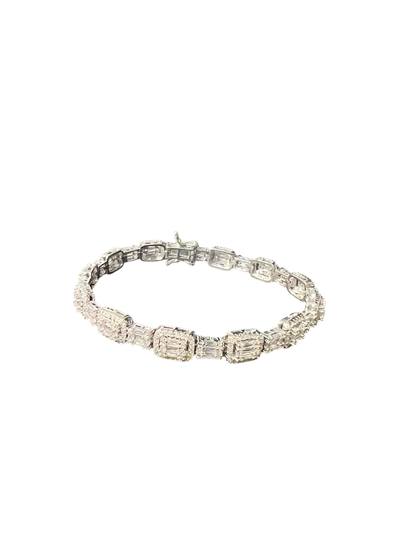 Tennis Bracelet with square Rhinestones