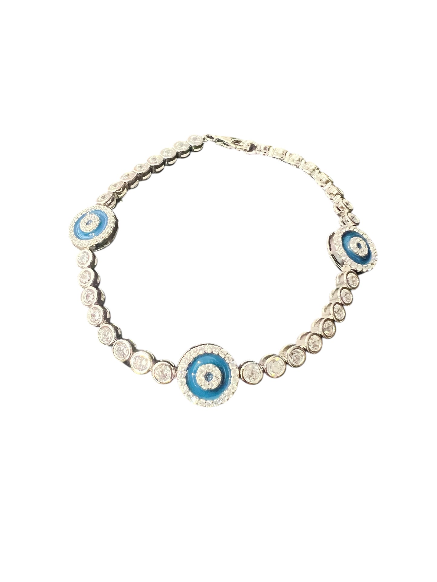 Tennis Bracelet with a touch of Blue