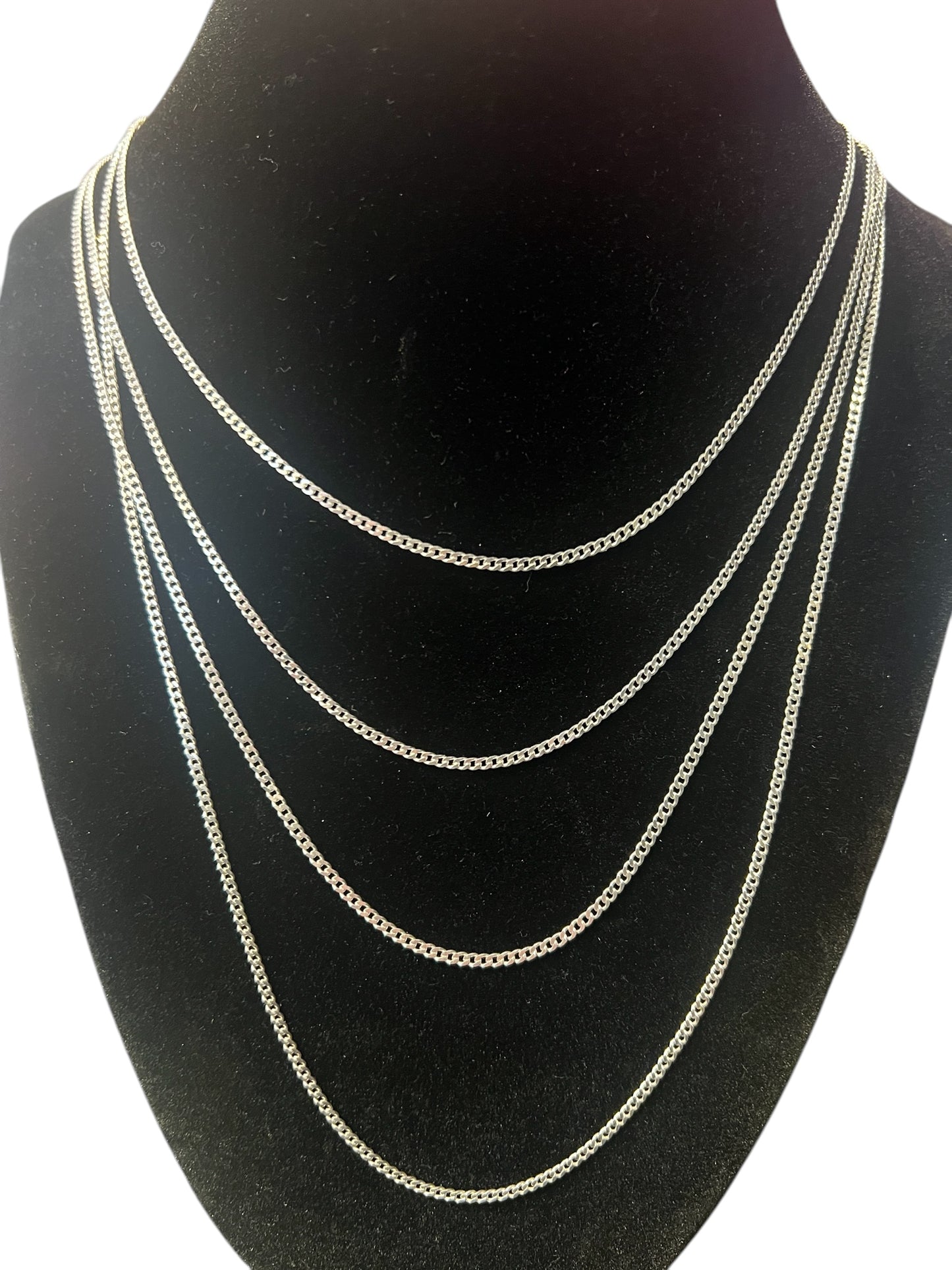 Sterling Silver Figaro Necklace - Thin