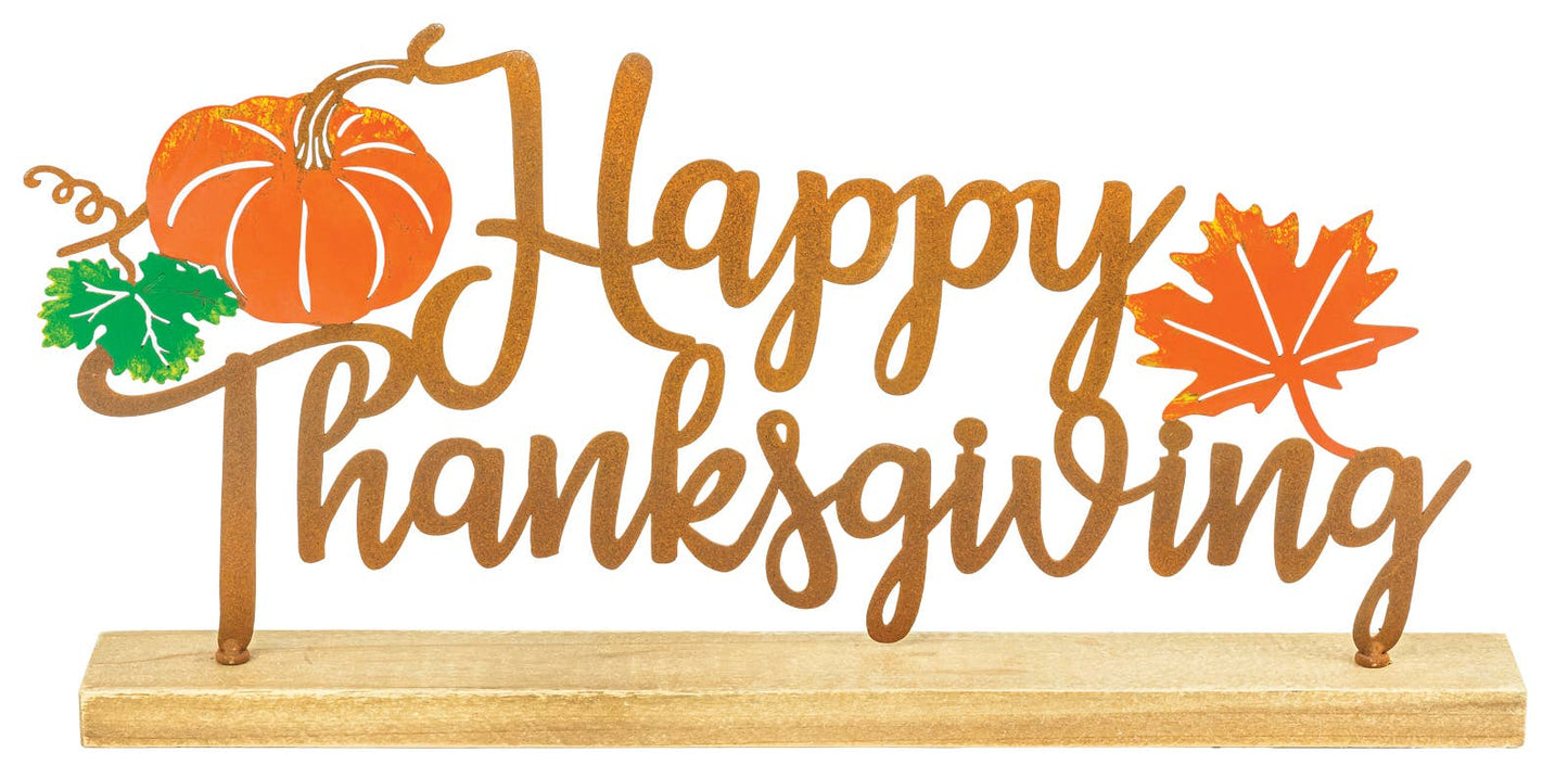 HAPPY THANKSGIVING TABLETOP DECOR