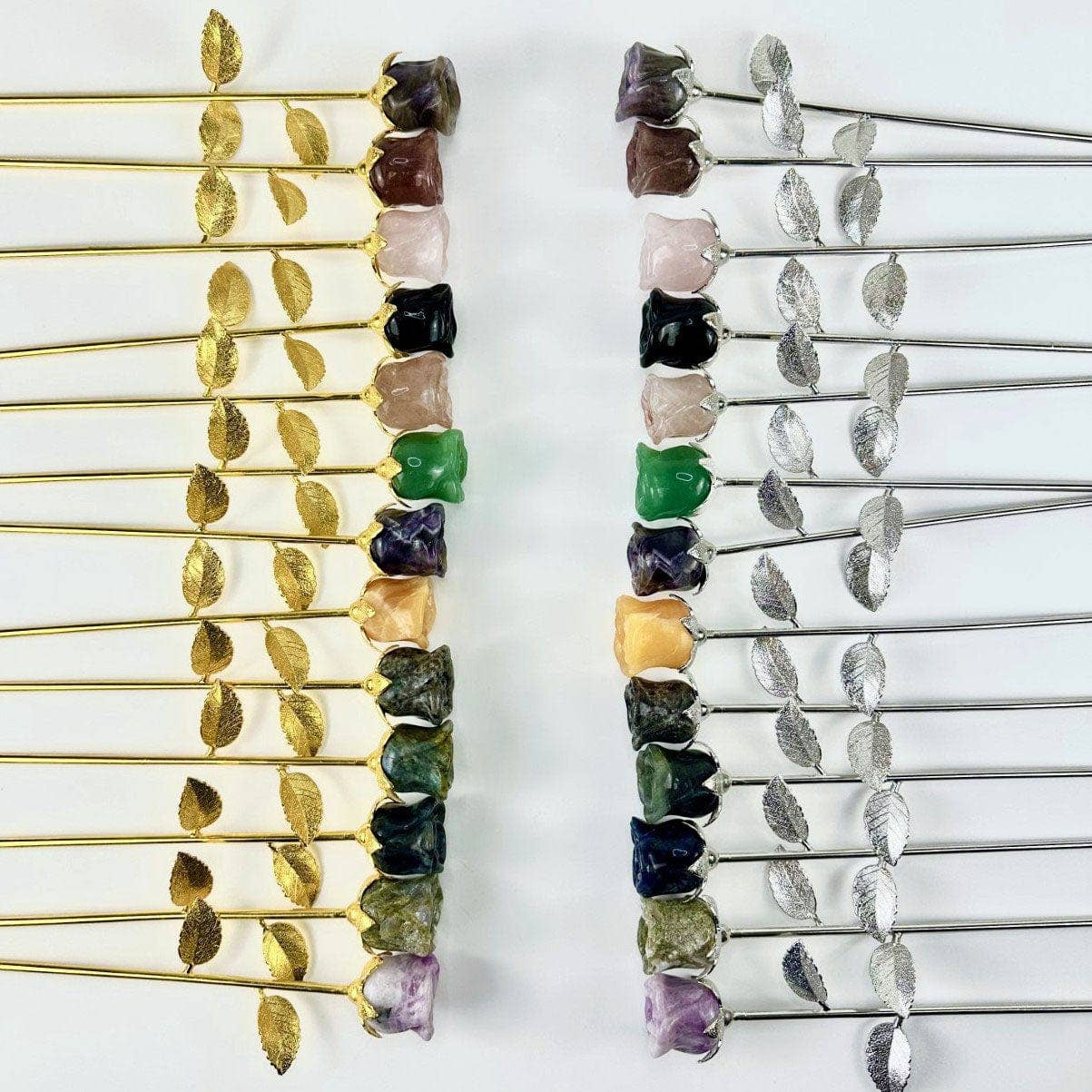 Crystal Rose - Carved Stone -