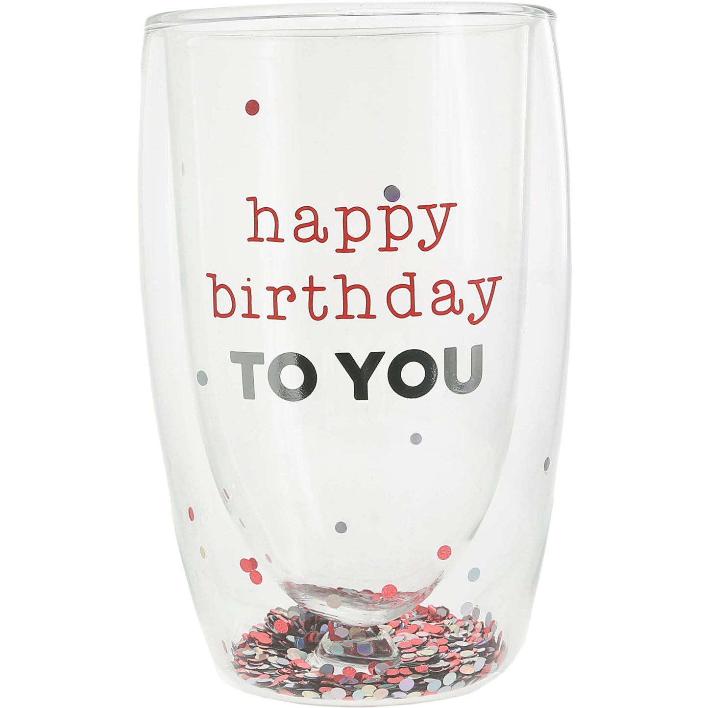 Happy Birthday - 14 oz Double-Walled Glass